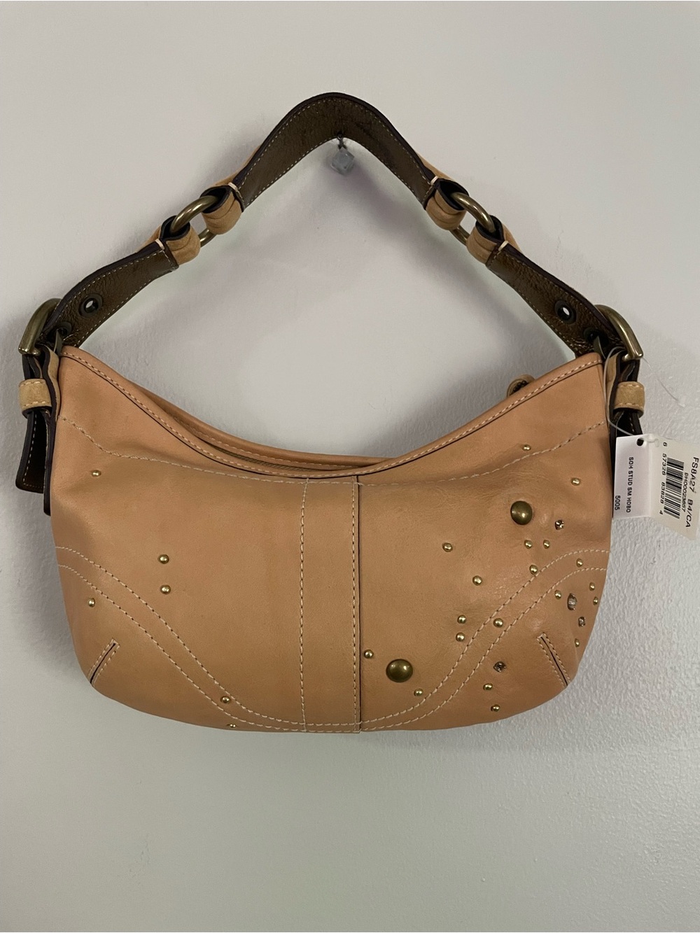 Vtg 2005 Coach Studded Crystal Vachetta Leather Soho Hobo Bag 8A27 Y2K NWT READ - Picture 7 of 11